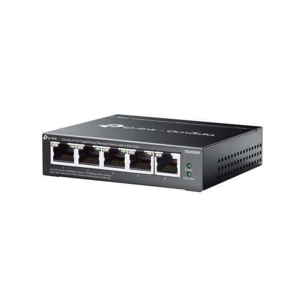 TP-Link Omada ES205G Gestito Gigabit Ethernet (10/100/1000) Supporto Power over Ethernet (PoE) Nero [ES205GP]
