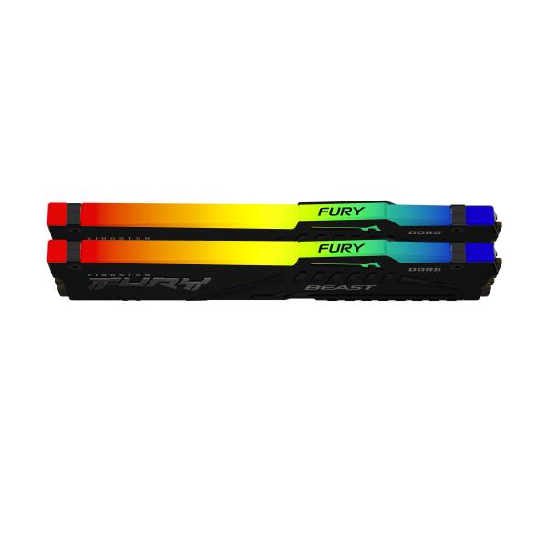 Kingston Technology FURY Beast 32GB 6000MT/s DDR5 CL36 DIMM (Kit da 2 moduli) RGB EXPO [KF560C36BBE2AK2-32]