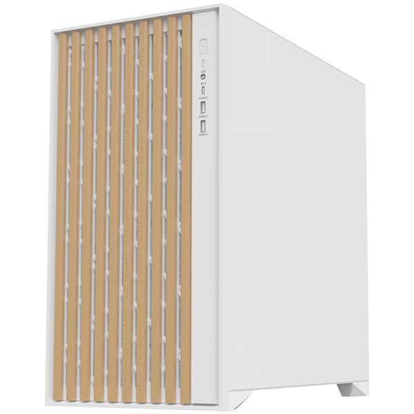 ITEK CASE WOODY, GAMING TOWER, ATX, 3X12CM BLACK FAN, 2XUSB3, TYPE-C, WOOD FRONT, TEMP GLASS SIDE P [ITGCAWO28W]