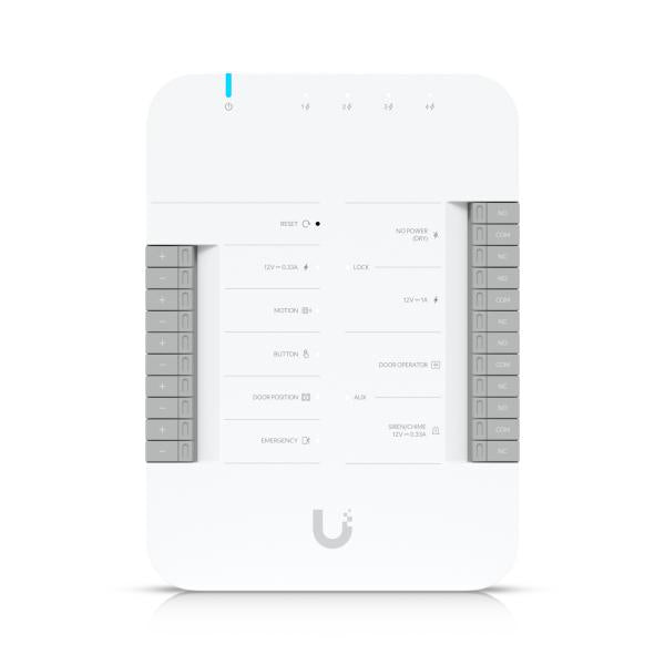 Ubiquiti - UA-Hub-Door-EU - UniFi single-door mechanism with entry and exit control, (2) Lock terminals (12V and Dry, (2) AUX terminals for an external siren and automatic door opener, (4) Additional [UA-Hub-Door]