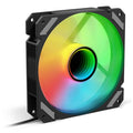 SHARKOON VENTOLA SHARK MIRROR PWM RGB 120x120x25MM BLACK [SHARKMIRBLK]