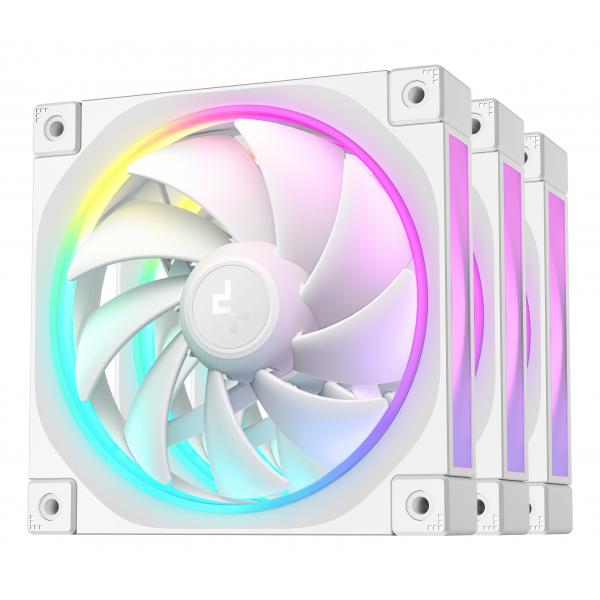 DEEPCOOL VENTOLE CASE FL12 BIANCA ARGB PWM BASSO RUMORE (kit 3 ventole) [R-FL12-WHAPN3-G]
