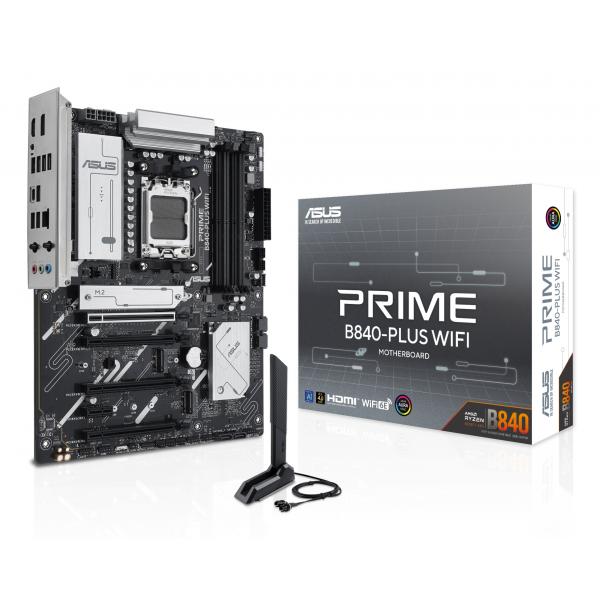 ASUS MB AMD B840PL, DDR5 PRIME B840-PL WIFI, AM5, B840, USB4, WIFI, MB, M2/SATA [PRIME B840-PL WIFI]