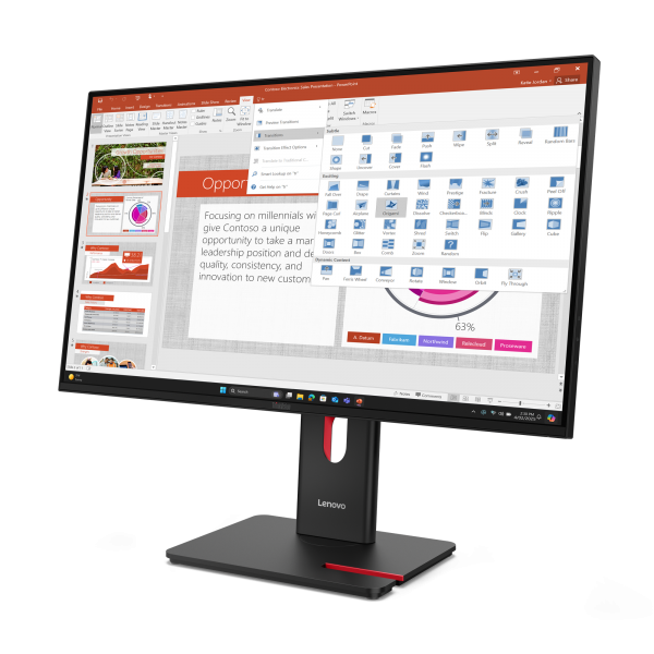 Lenovo ThinkVision T27-40 Monitor PC 68,6 cm (27") 1920 x 1080 Pixel Full HD LED Nero [64A5MAT6EU]