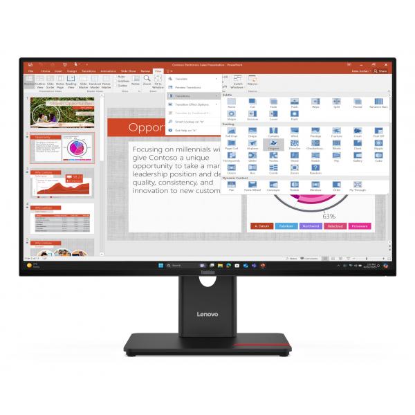 Lenovo ThinkVision T27-40 Monitor PC 68,6 cm (27") 1920 x 1080 Pixel Full HD LED Nero [64A5MAT6EU]