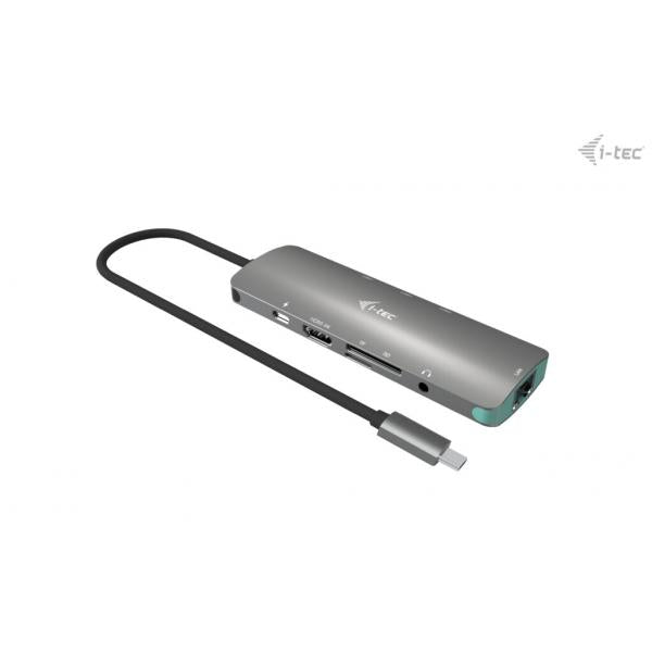i-tec USB-C Metal Nano Docking Station 4K HDMI LAN with Power Delivery 100W + Universal Charger 100W [C31NANOLANPD100]