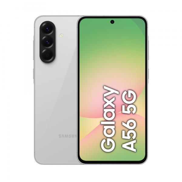 Samsung Galaxy A56 5G, Smartphone con Funzioni intelligenti, Display Super AMOLED 6.7, 8GB RAM, 128GB, Camera 50MP, Batteria 5.000 mAh, IP67, Awesome Lightgray [SM-A566BZAAEUE]
