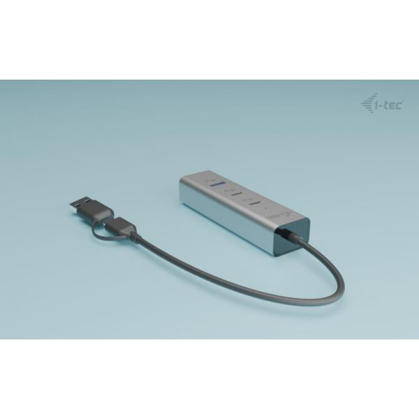 I-TEC HUB RICARICA UNIVERSALE, METALLO, 2X USB-C, 2X USB-A PORT, PD 85W [CAHUBMETAL2A2CPD]