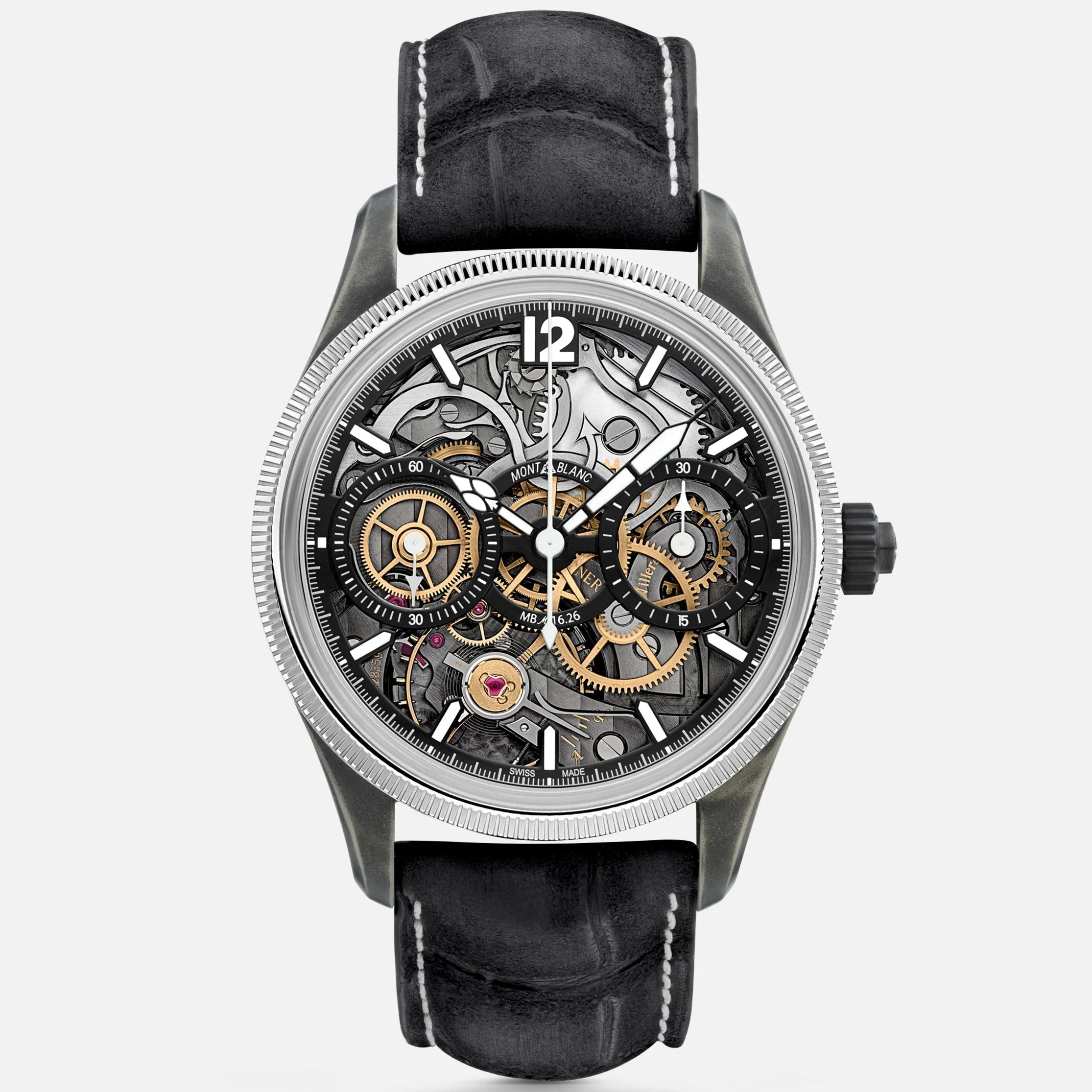 Montblanc orologio 1858 The Unveiled Secret Minerva Monopusher Chronograph Edizione Limitata - 88 esemplari 43mm scheletrato manuale acciaio 131155