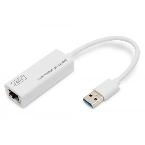 Digitus USB 3.0 to Gigabit Ethernet Adapter USB-A Male - 10/100/1000 Mbps - USB 3.0 [DN-3023]