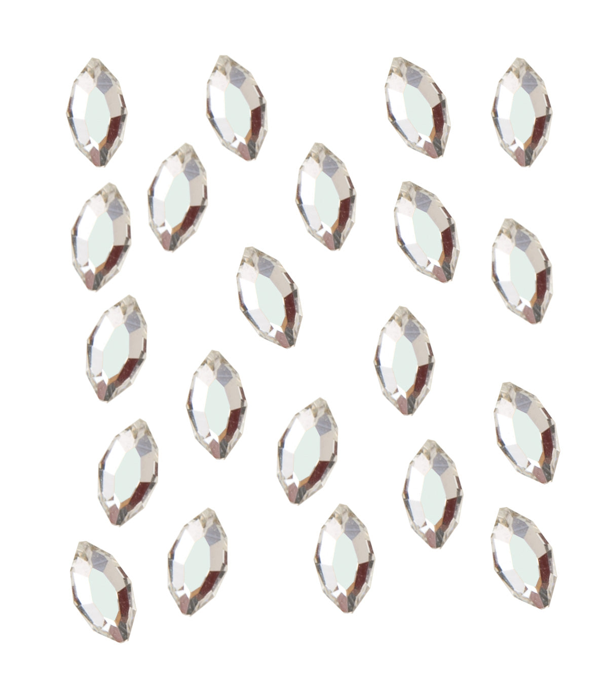 PEGGY SAGE  20 STRASS PER UNGHIE OVALE SFILATA ARGENTO 4 X 2 MM