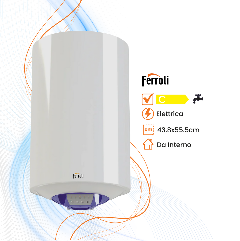 Scaldabagno Ferroli Calypso Smart Elettrico Orizzontale/Verticale
