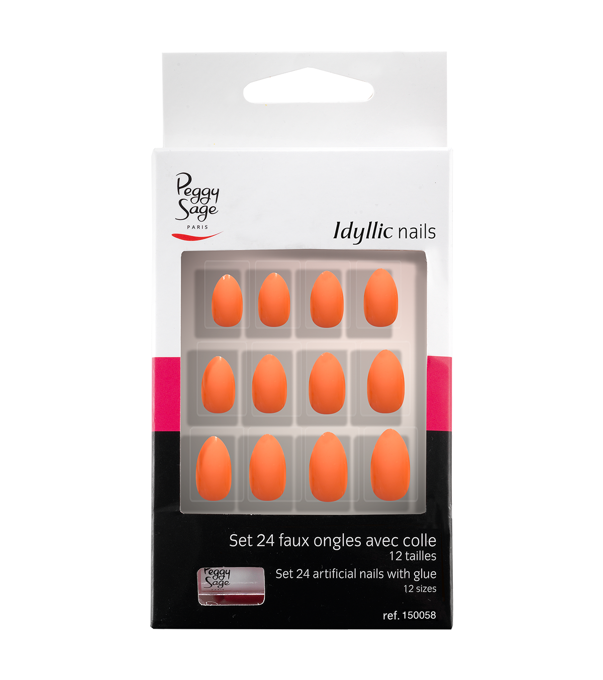 PEGGY SAGE  SET 24 UNGHIE FINTE IDYLLIC NAILS - CORAL STILETTO