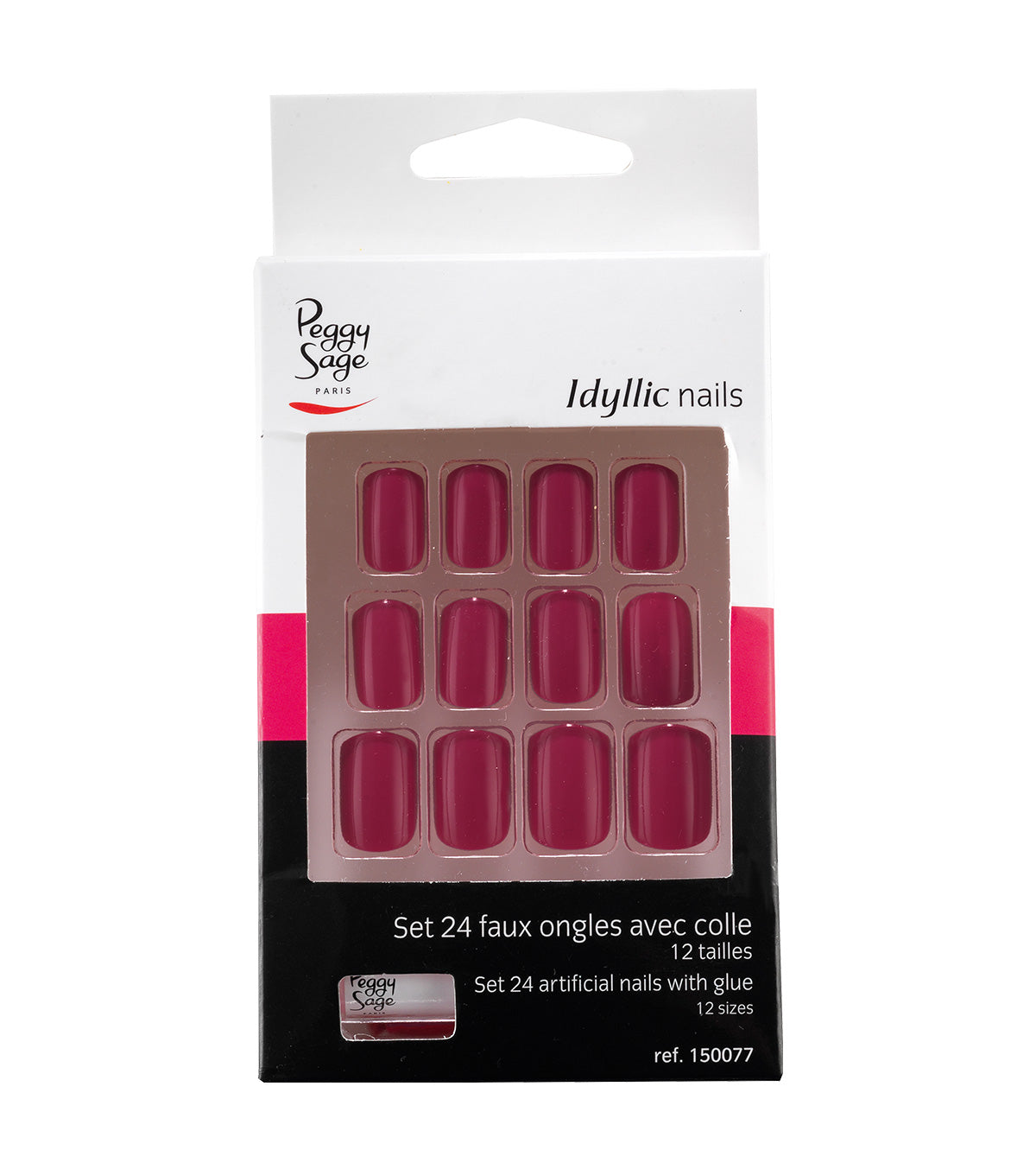 PEGGY SAGE  SET 24 UNGHIE FINTE IDYLLIC NAILS - FUCHSIA