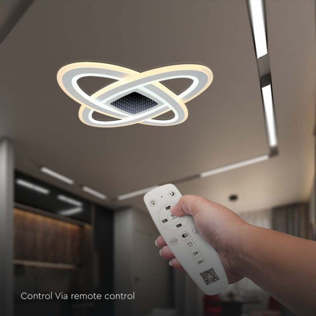 V-Tac Lampadario LED 130W Dimmerabile CCT con Telecomando Ø50cm