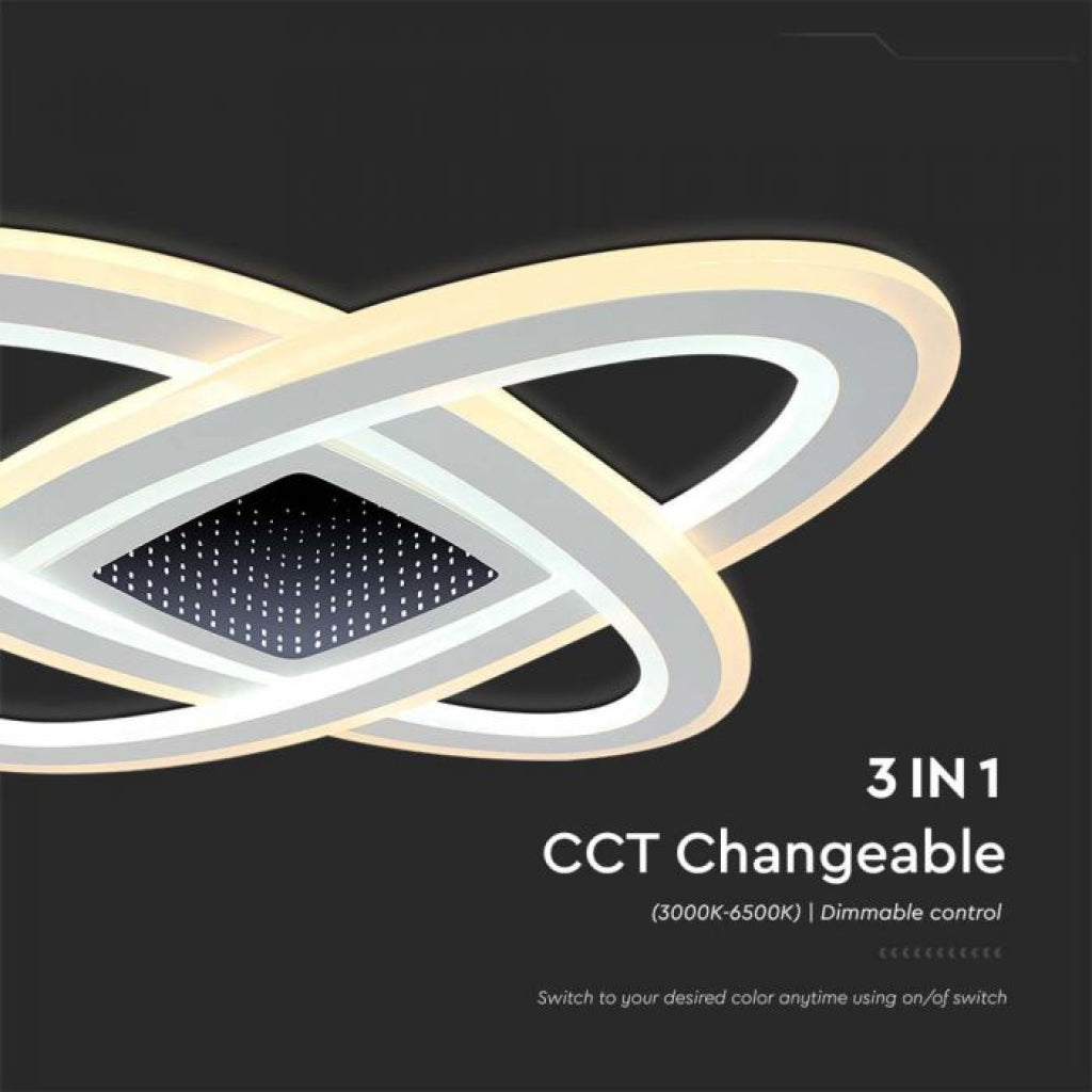 V-Tac Lampadario LED 130W Dimmerabile CCT con Telecomando Ø50cm