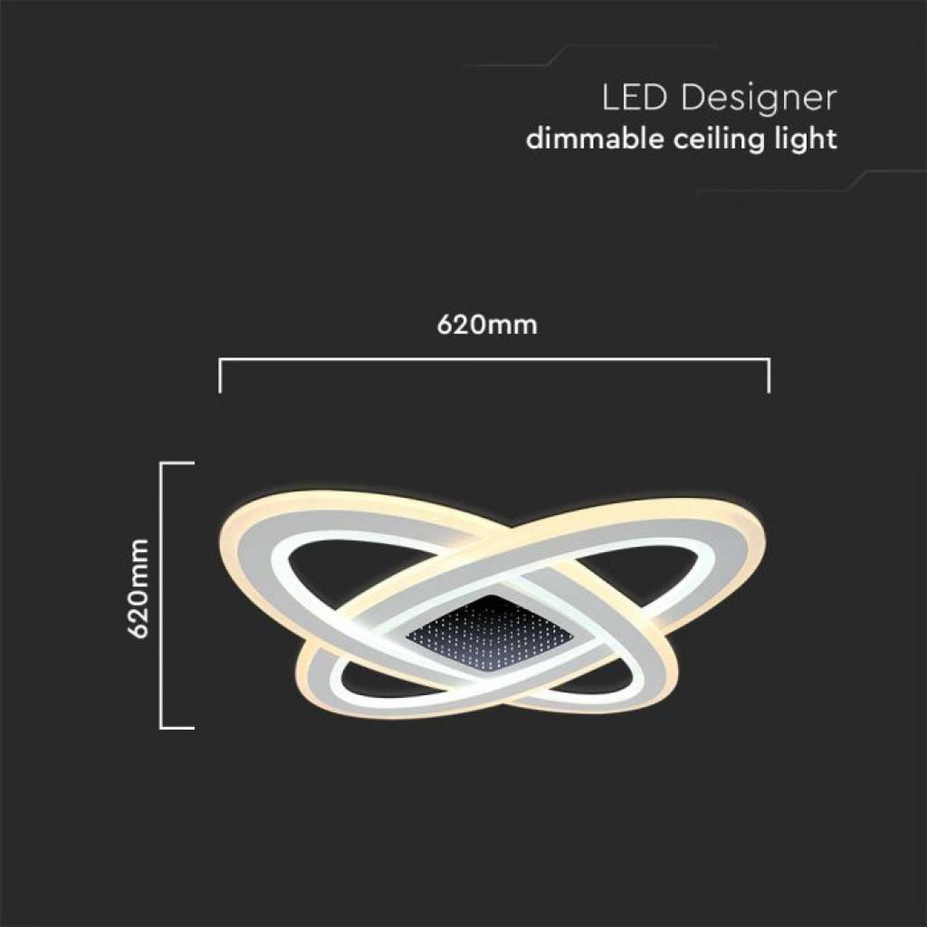 V-Tac Lampadario LED 130W Dimmerabile CCT con Telecomando Ø50cm