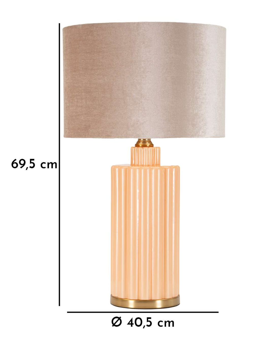 Lampada Da Tavolo Perly -D- CM Ø 40,5X69,5 Elegante Design