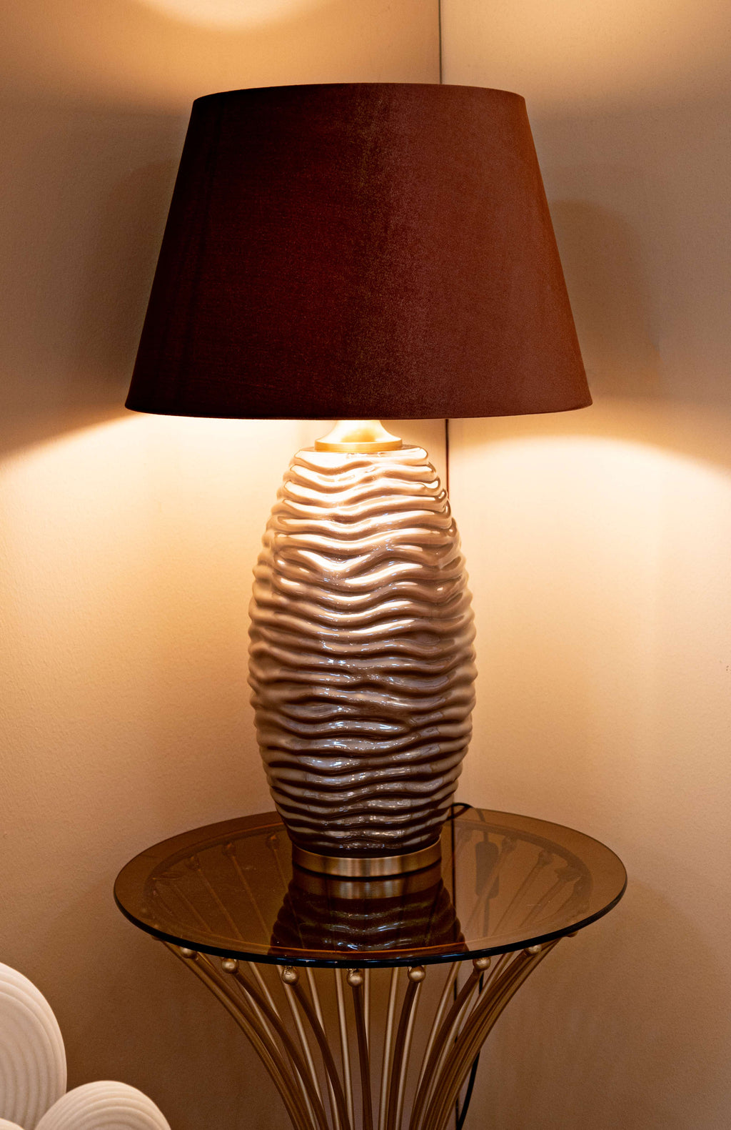 Lampada Da Tavolo Praga -B- Cm Ø 45,5X79 Elegante Design