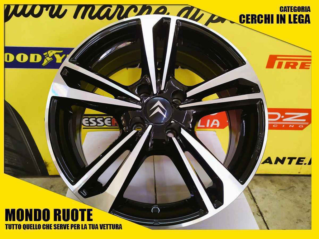 4KIT Cerchi in Lega Nuovi MAK EMBLEMA da 15 Pollici per CITROEN AMI (Dal 2020) C2