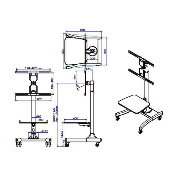VALUE CARRELLO TV 35KG 27-47 POLLICI [17.99.1164]