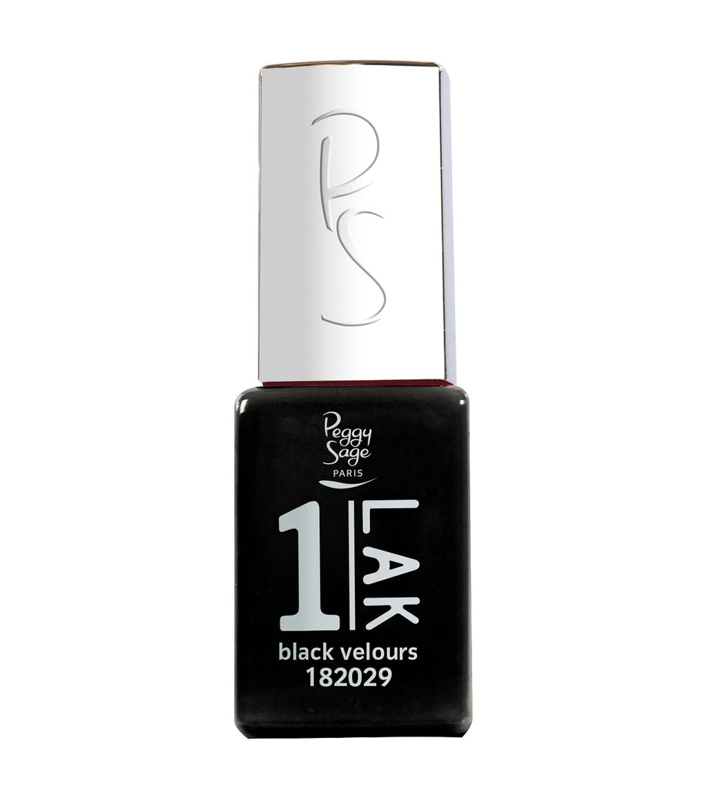 PEGGY SAGE  ONE-LAK 1-STEP GEL POLISH BLACK VELOURS - 5ML