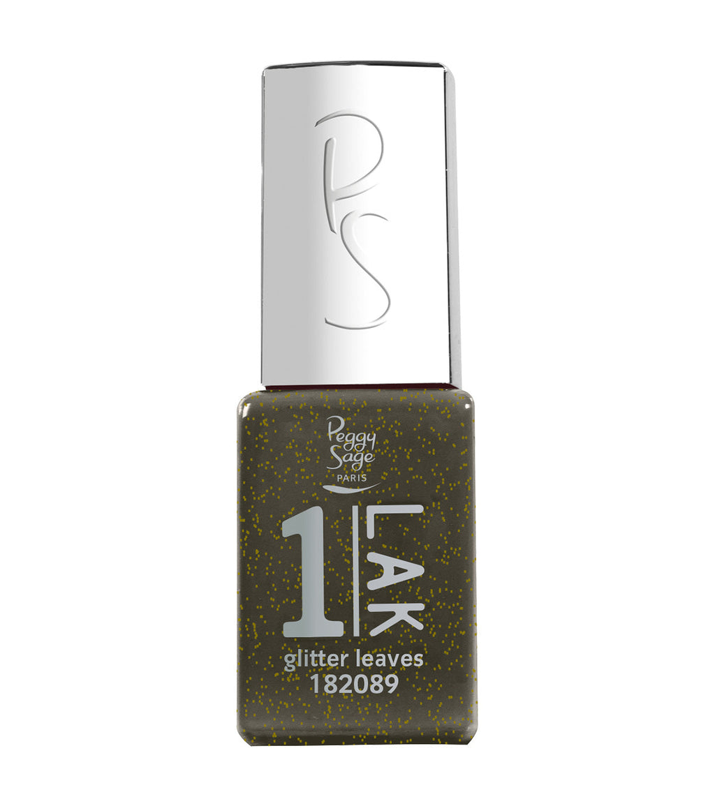 PEGGY SAGE  ONE-LAK 1-STEP GEL POLISH GLITTER LEAVES  - 5ML