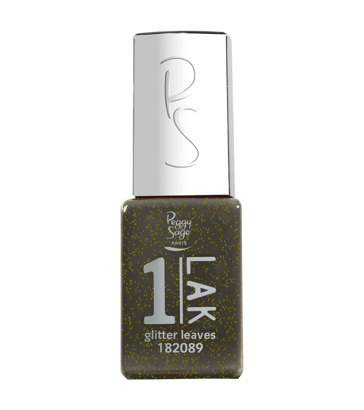PEGGY SAGE  ONE-LAK 1-STEP GEL POLISH GLITTER LEAVES  - 5ML