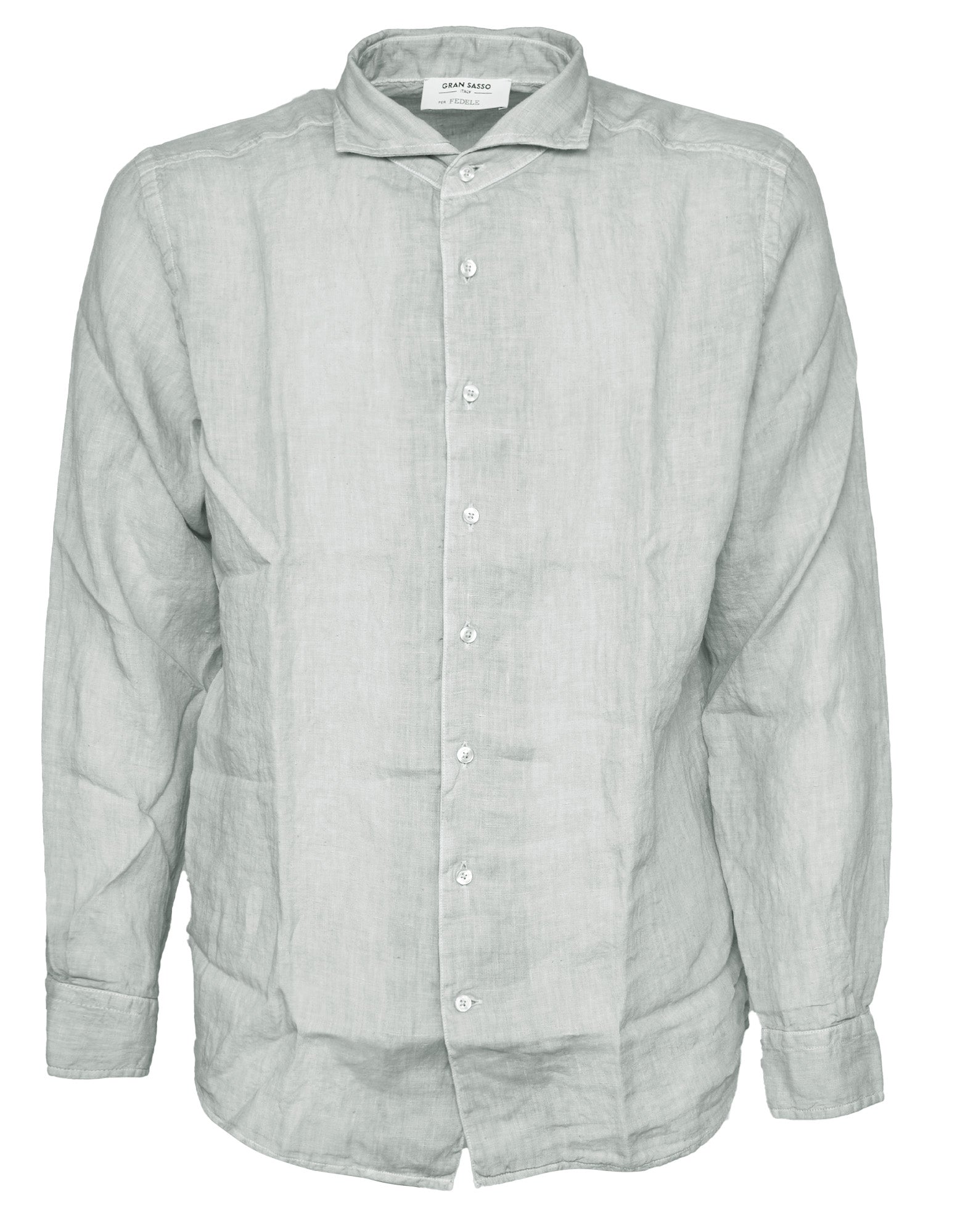CAMICIA IN LINO GRIGIO
