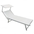 Lettino Jesolo Bianco: Alluminio Resistente, cm 183/189x61x38