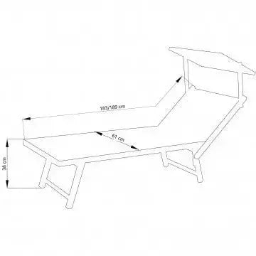 Lettino Jesolo Bianco: Alluminio Resistente, cm 183/189x61x38