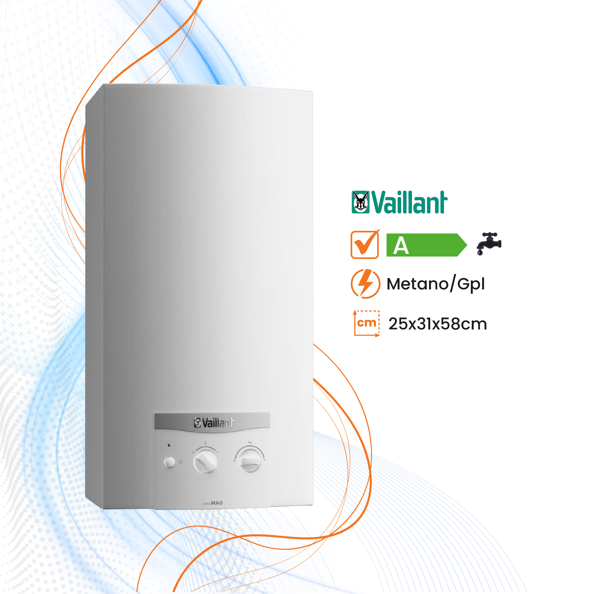 Scaldabagno Vaillant atmoMAG Mini 11LT a Gas Tiraggio Naturale