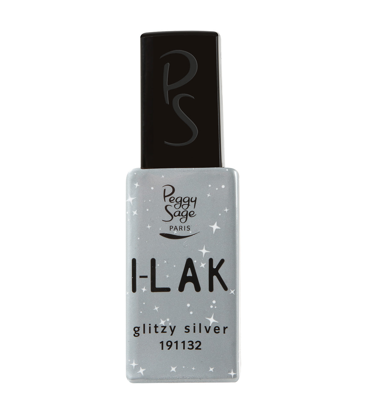 PEGGY SAGE  I-LAK SOAK OFF GEL POLISH GLITZY SILVER - 11ML