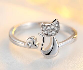 Set di anelli "Classy Cat" in stile premium
