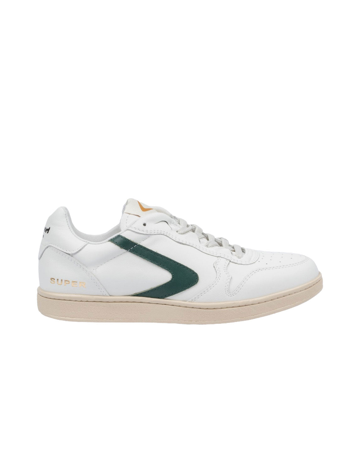 SCARPA SUPER PELLE BIANCA E VERDE