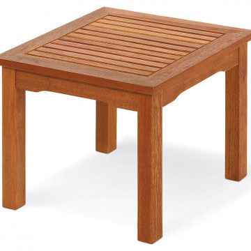 Tavolino quadrato 50x50 cm in legno di Acacia massiccio spessore 22 mm