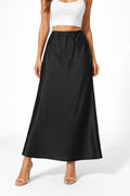 Griffai Longuette in Raso Donna DGP7961 Nero Gonna Elegante PE26