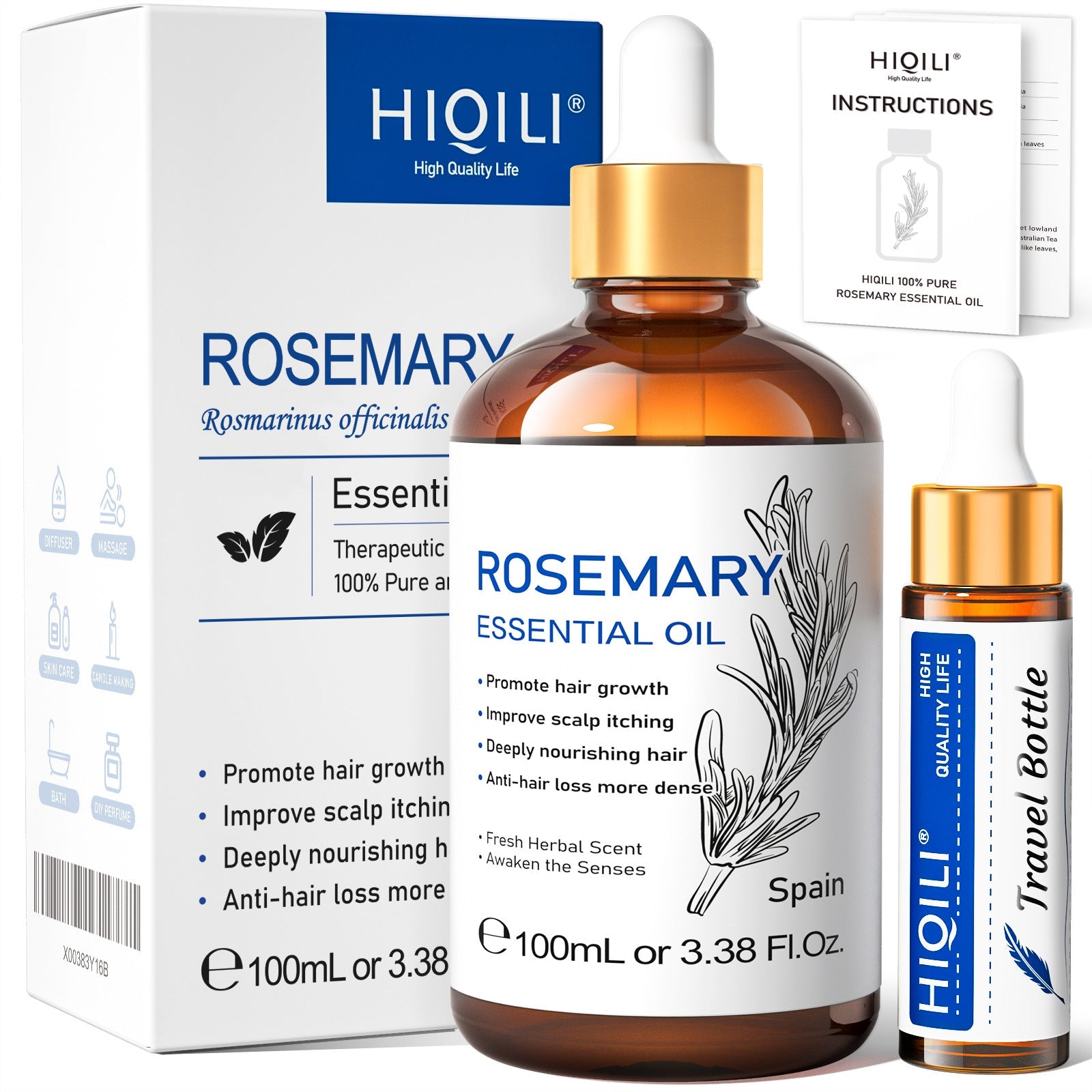 Bellezza e cura della pelle - Olio essenziale puro - Estratto vegetale - Olio da massaggio alla rosa - Profumo - Aromaterapia