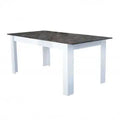 Tavolo Gemma Bianco e Grigio Scuro Effetto Cemento 160/200 x 90 x 75 h
