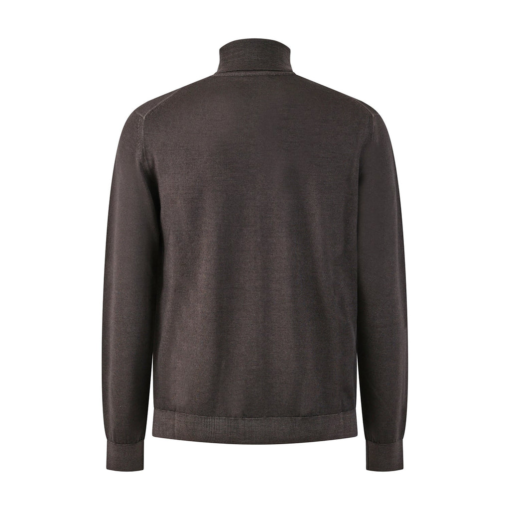 MAGLIA COLLO ALTO MARRONE