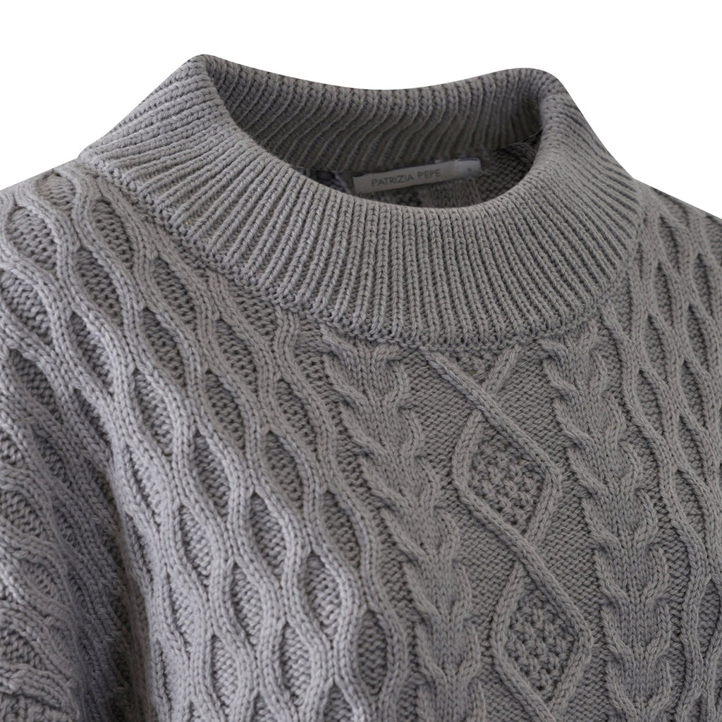 MAGLIONE CROPPED GRIGIO