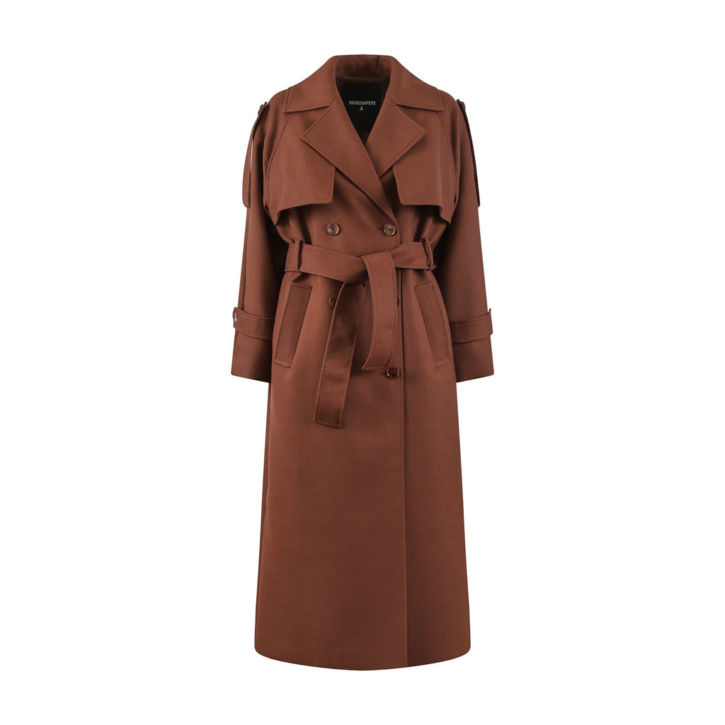 TRENCH MARRONE