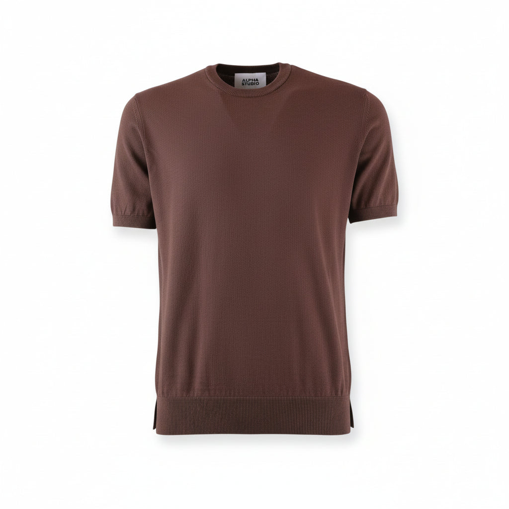 MAGLIA PARICOLLO MARRONE