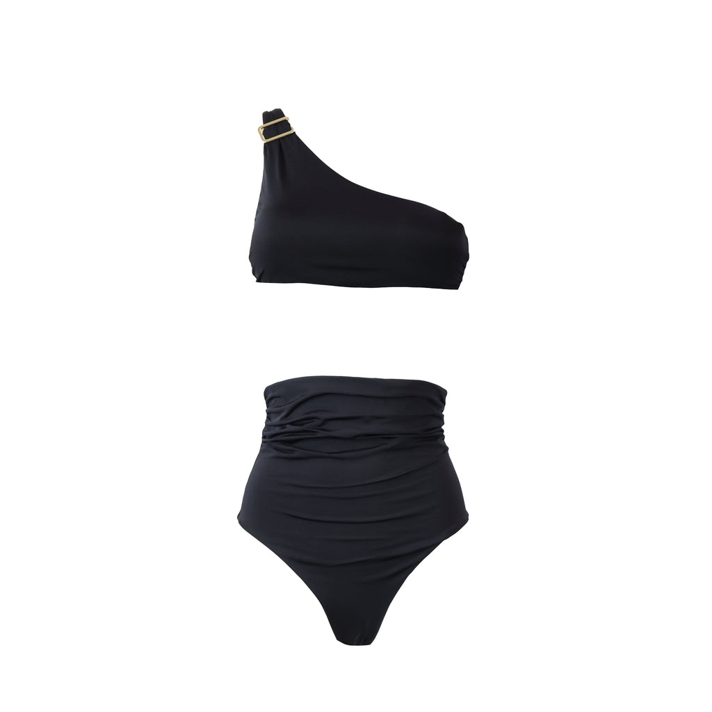 TOP MARE ALISIA MONOSPALLA NERO