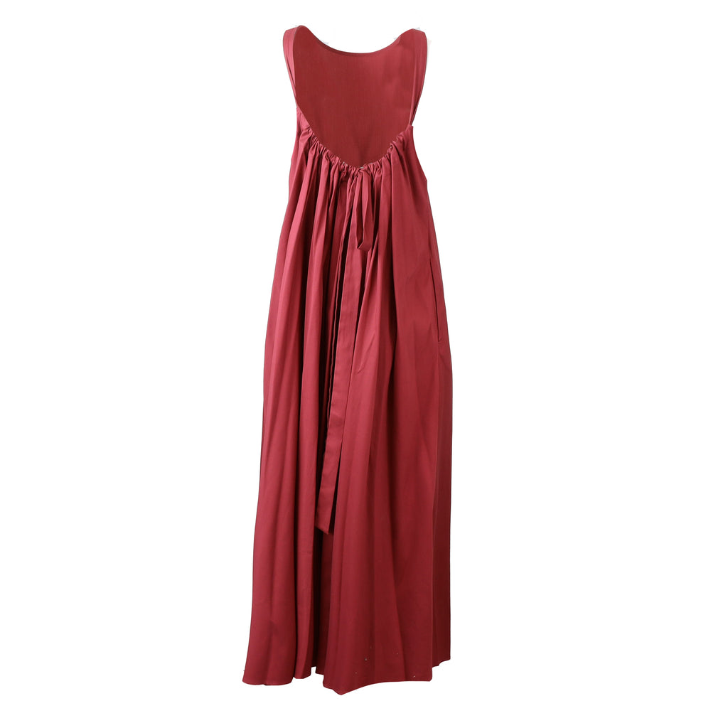 ABITO SETA ROSSO GERANIO