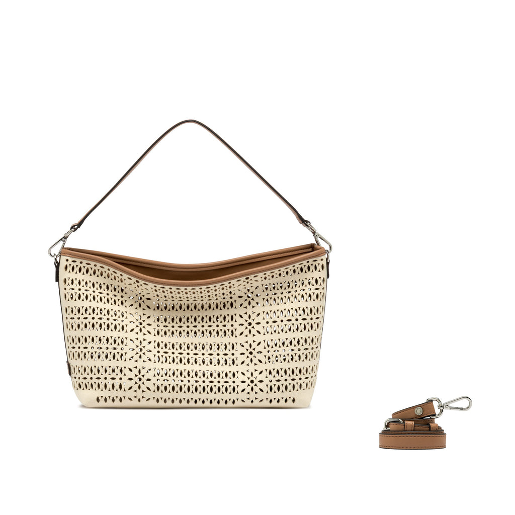 BORSA CON TRACOLLA PANNA