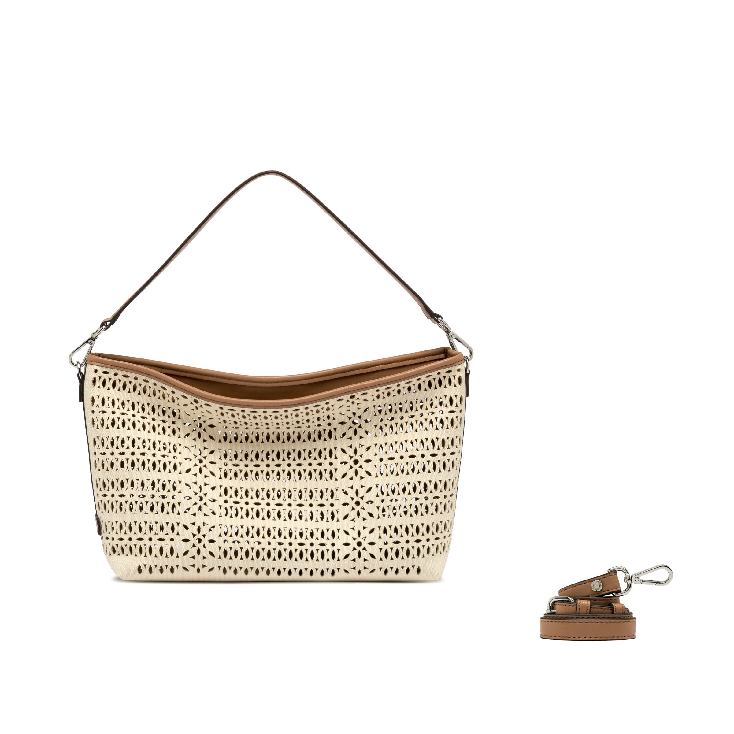 BORSA CON TRACOLLA PANNA