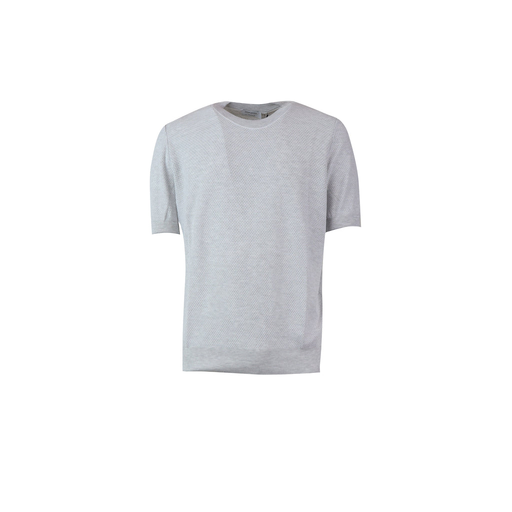 T-SHIRT PARICOLLO MEZZAMANICA GHIACCIO