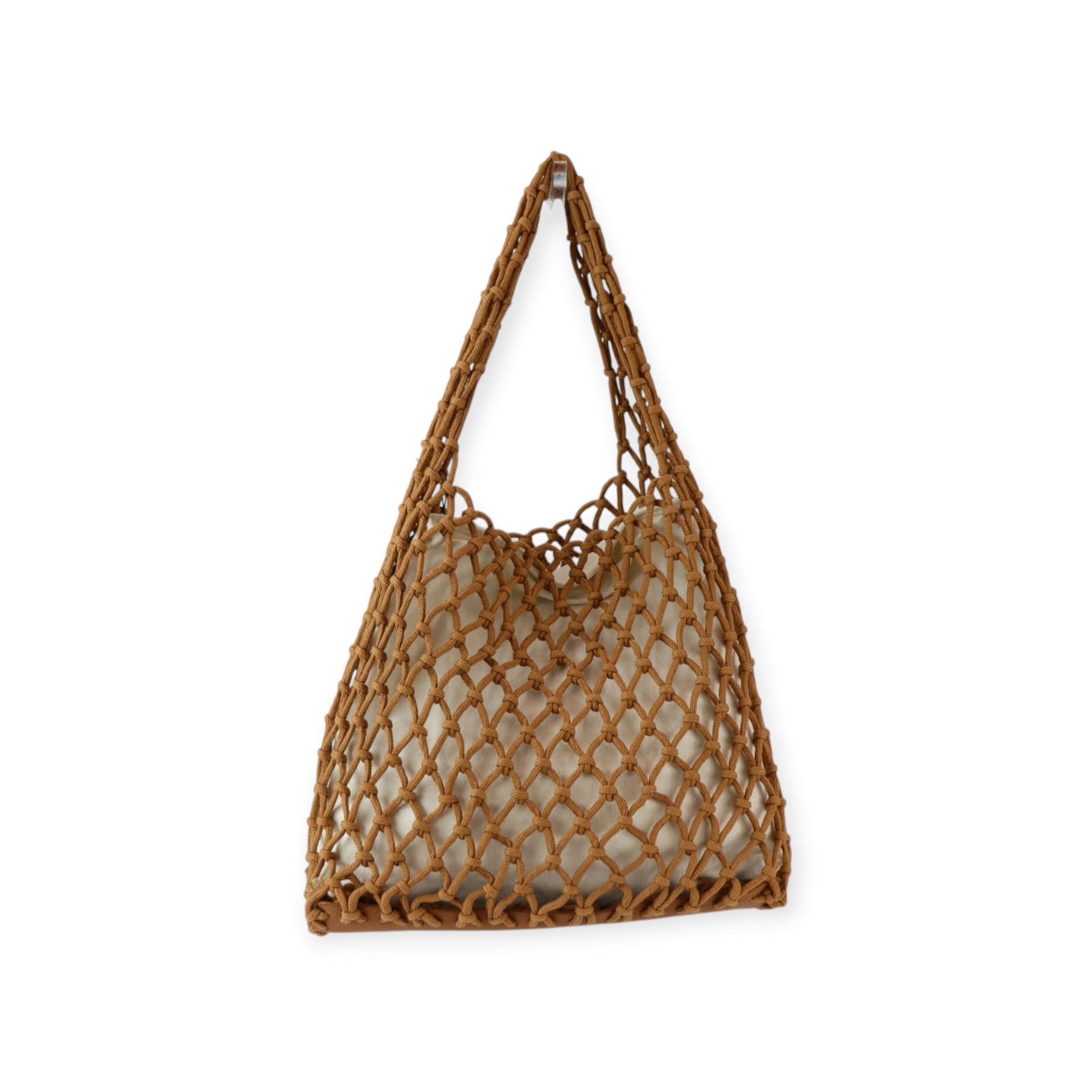 SACCA CROCHET CUOIO