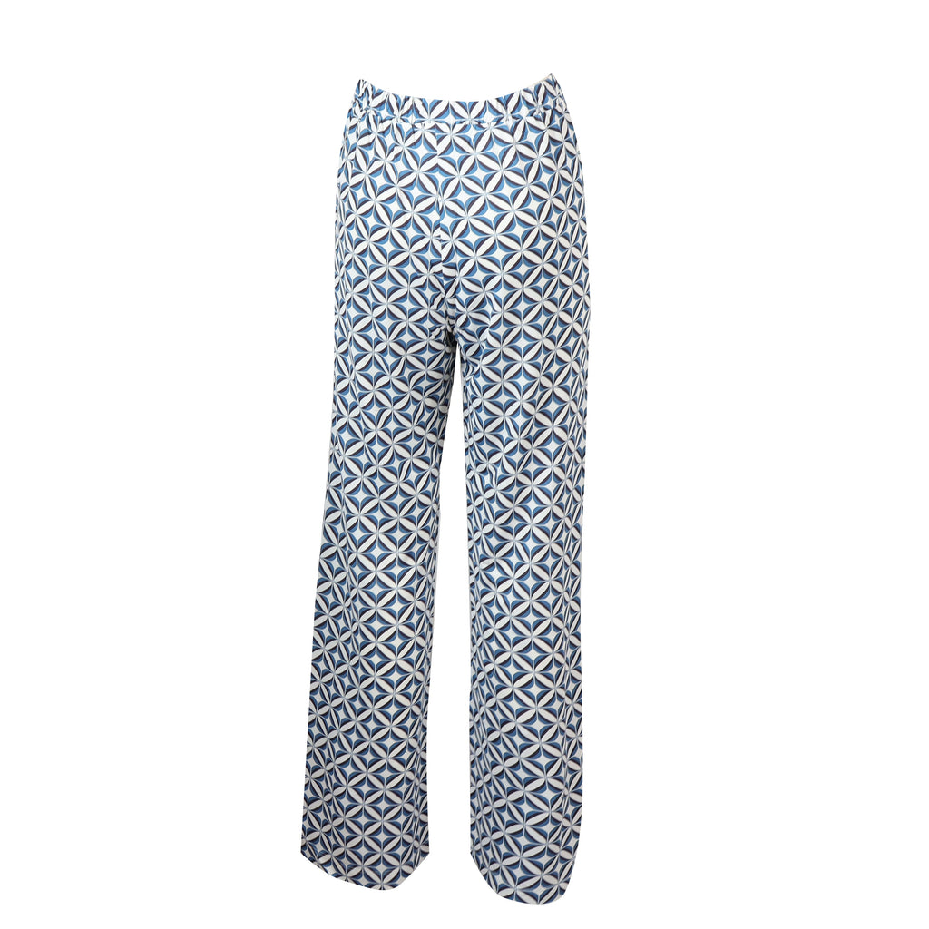 PANTALONE ABATE BIANCO E BLU